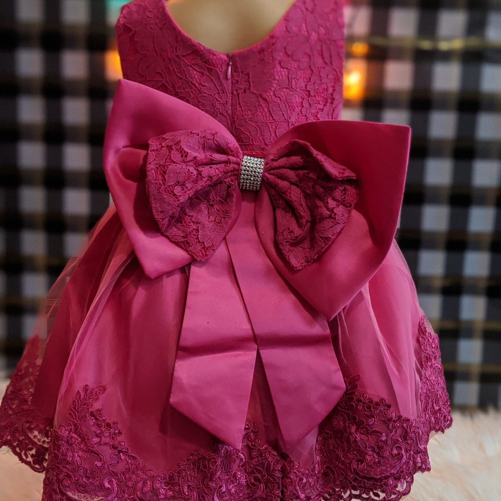My mini princess bow dress